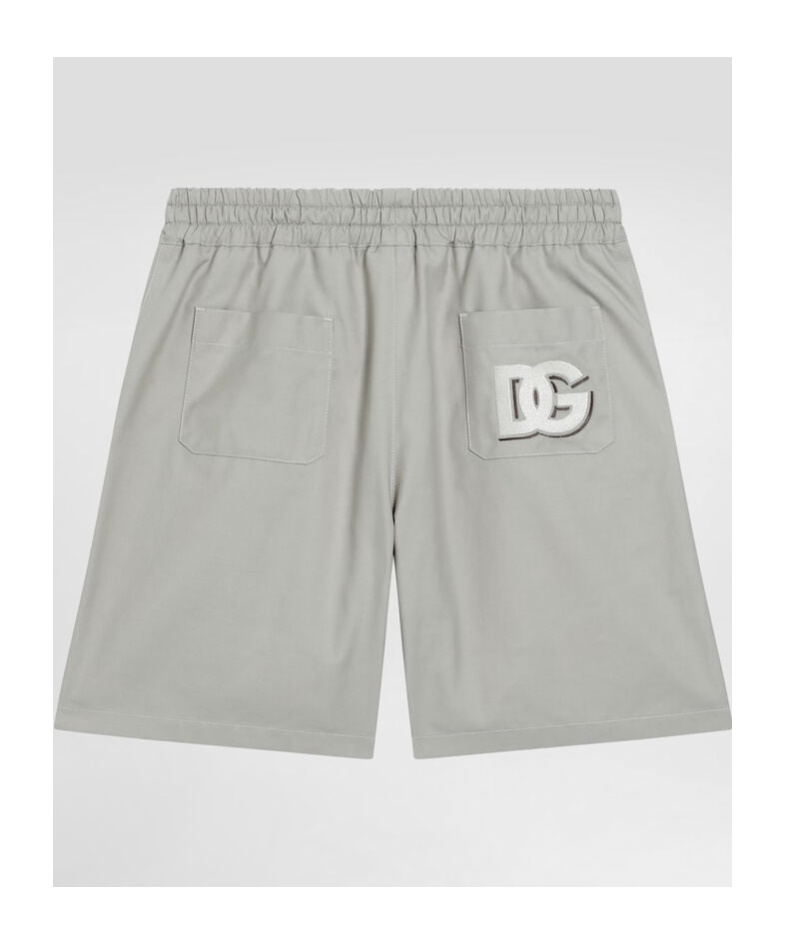 Dolce & Gabbana Logo Print Shorts In Gray