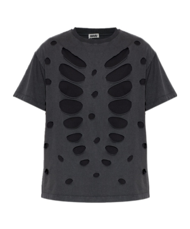 Avavav Cutout T-shirt In Black