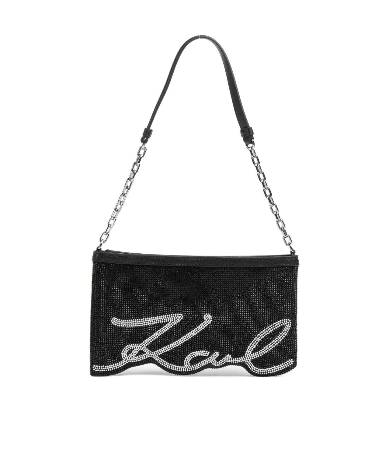 Karl Lagerfeld Logo Shoulder Bag In Black