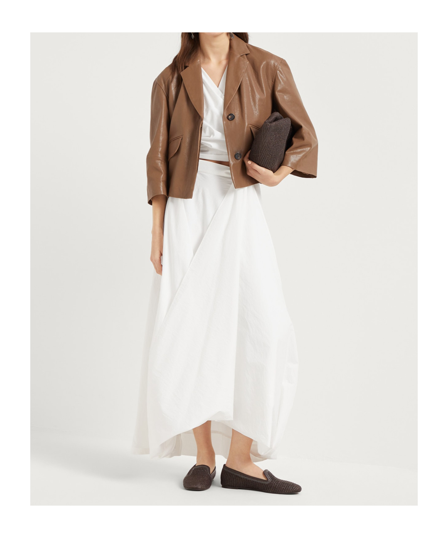 Brunello Cucinelli Monili-embellished Blouse In White