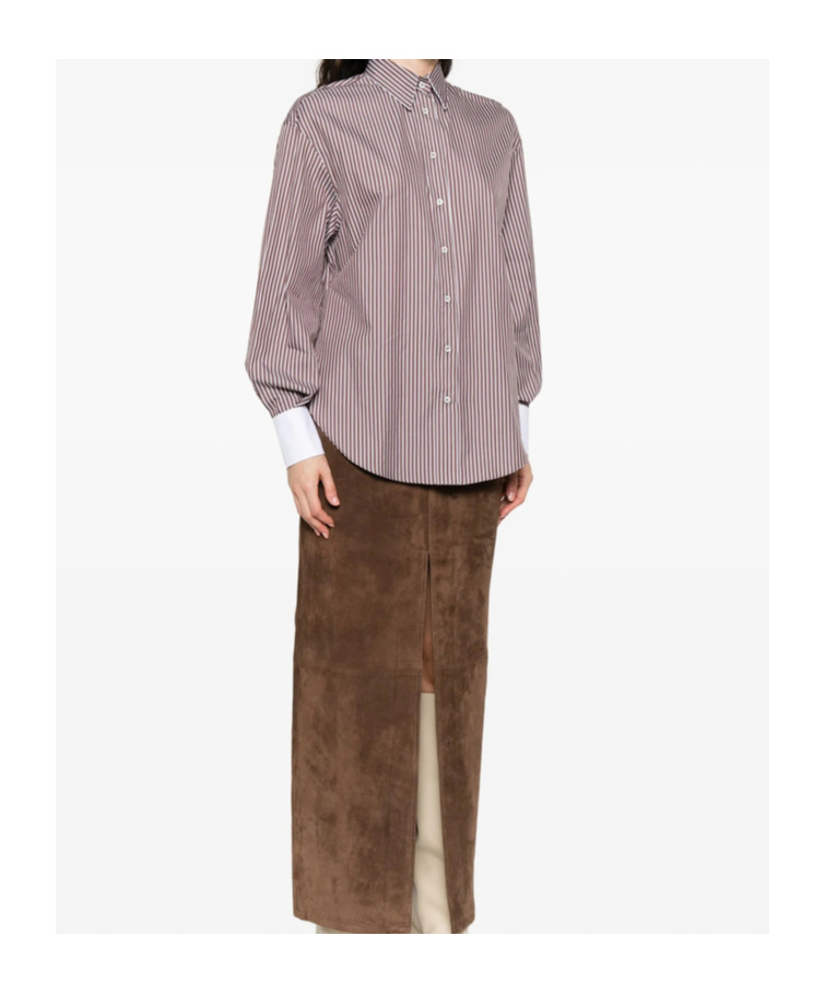 Brunello Cucinelli Brown Shirts In Neutral