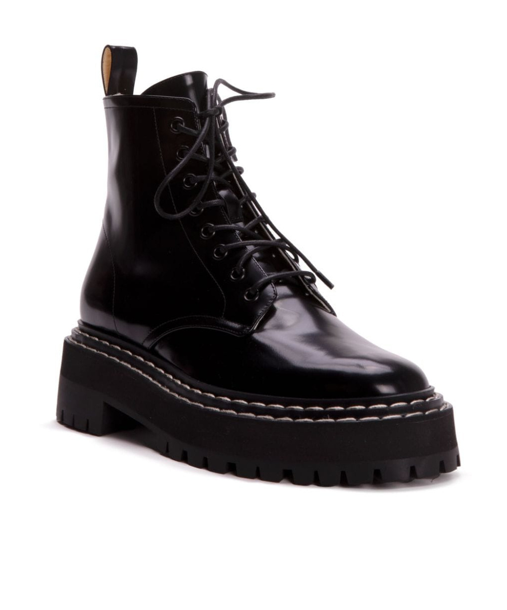 PROENZA SCHOULER LEATHER LACE-UP BOOTS 