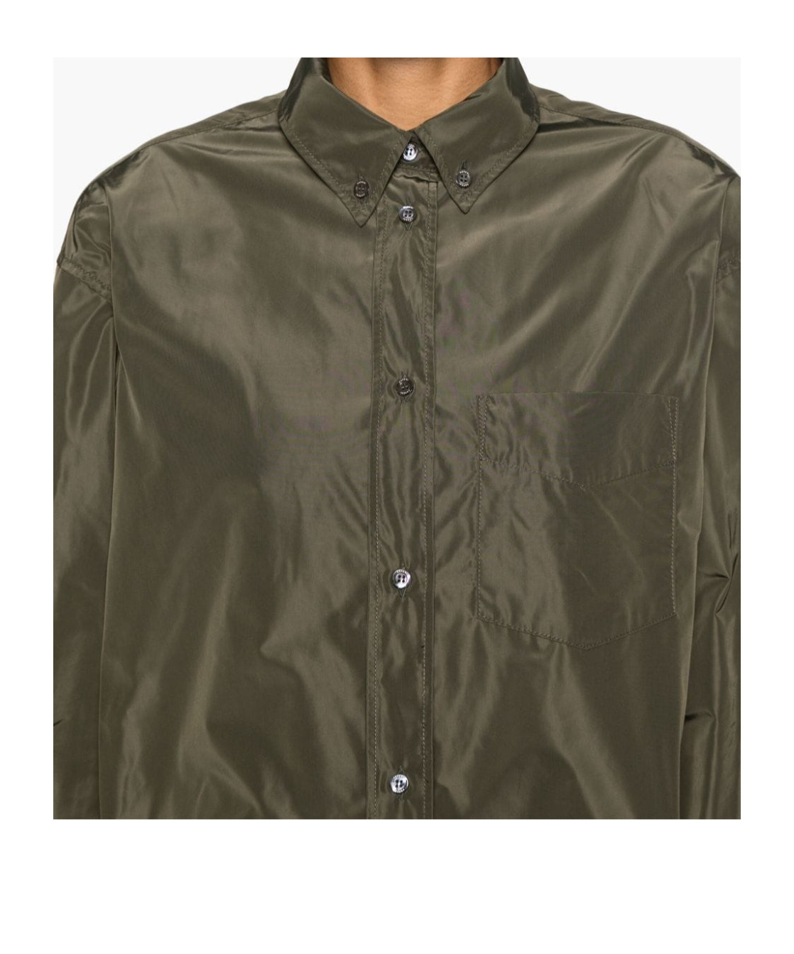 Aspesi Taffeta Shirt In Green
