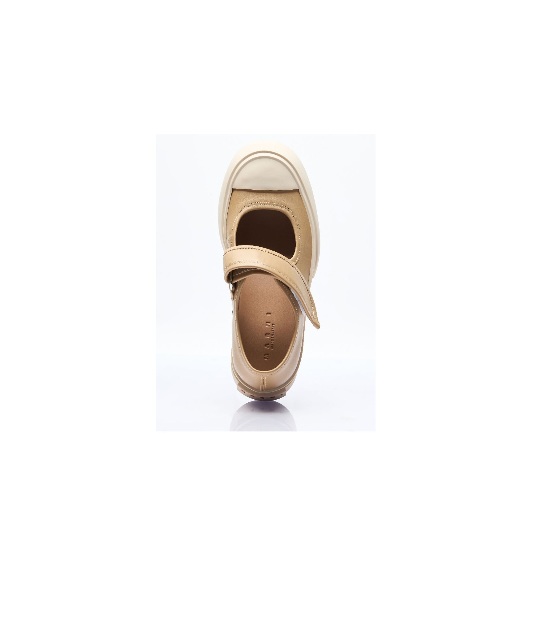 Marni Tan Pablo Mary Jane Ballerina Flats In Nude