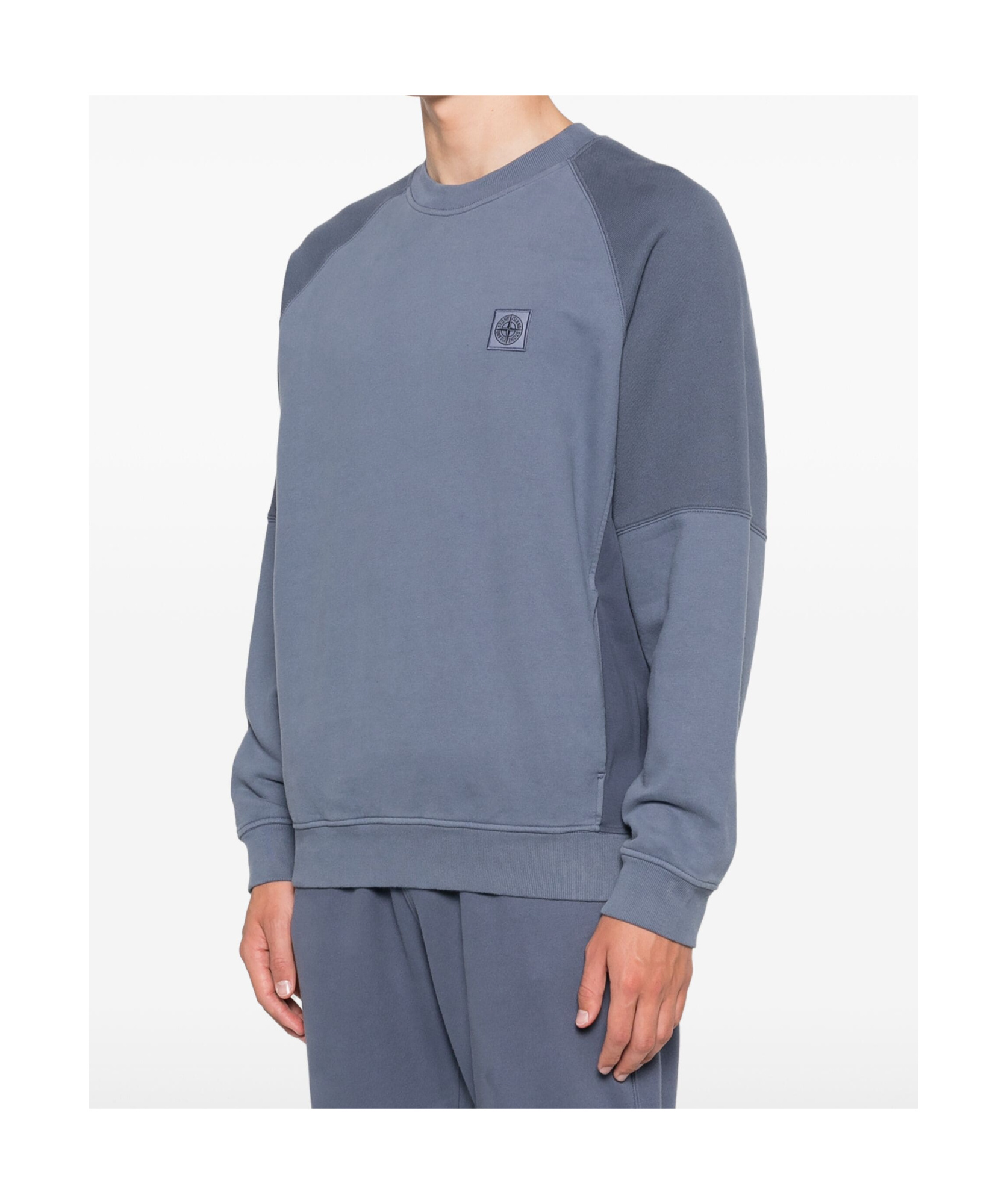 Stone Island Compass-badge Sweatshirt In Blue