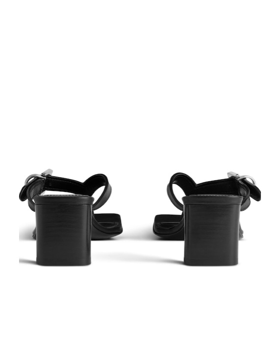 Balenciaga Bel Air Buckled Leather Sandals In Black