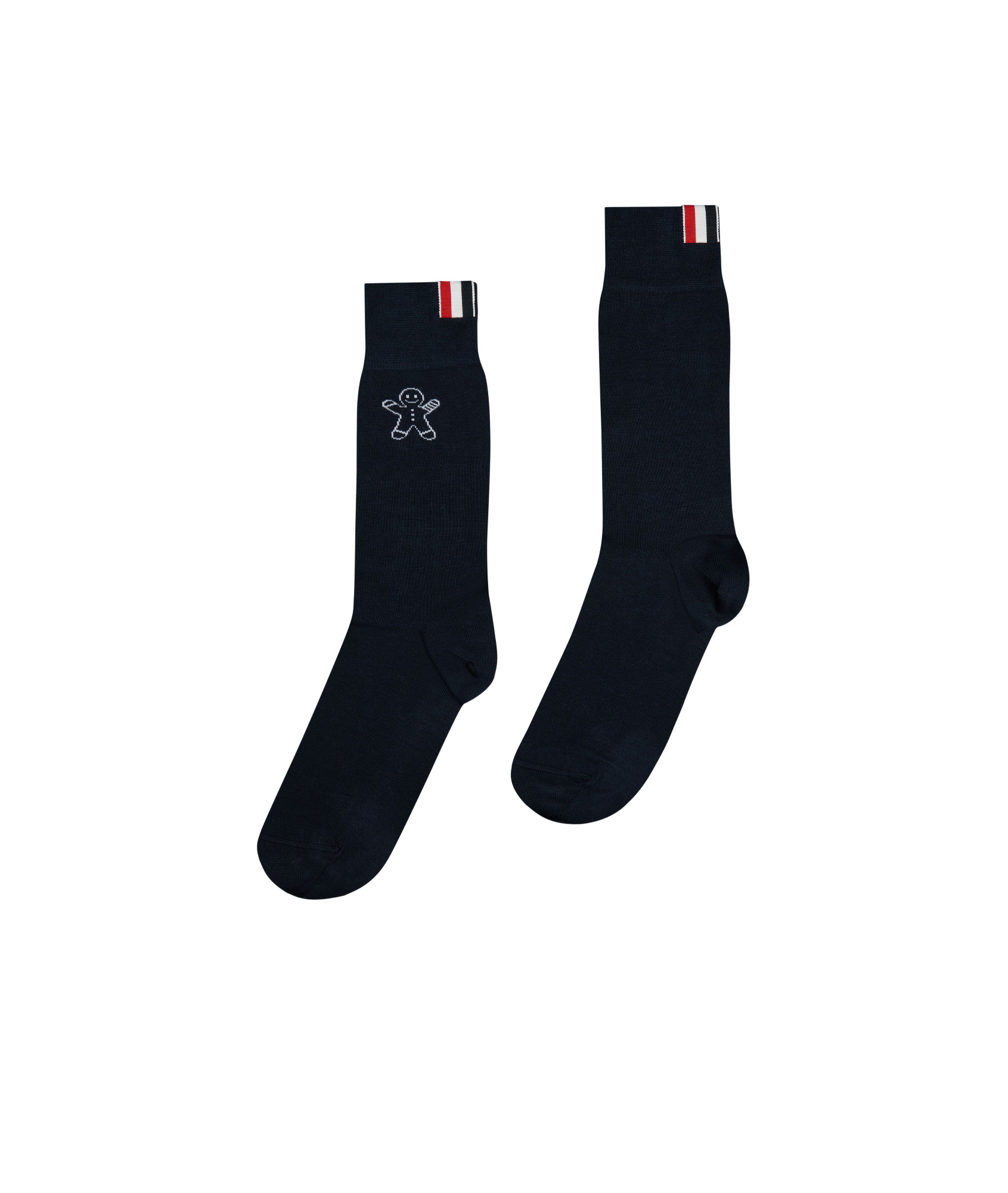 Thom Browne Gingerbread Jacquard Holiday Socks In Black