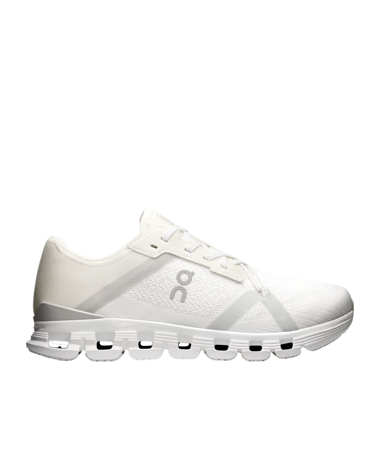 On Running Lace-up Sneakers In White