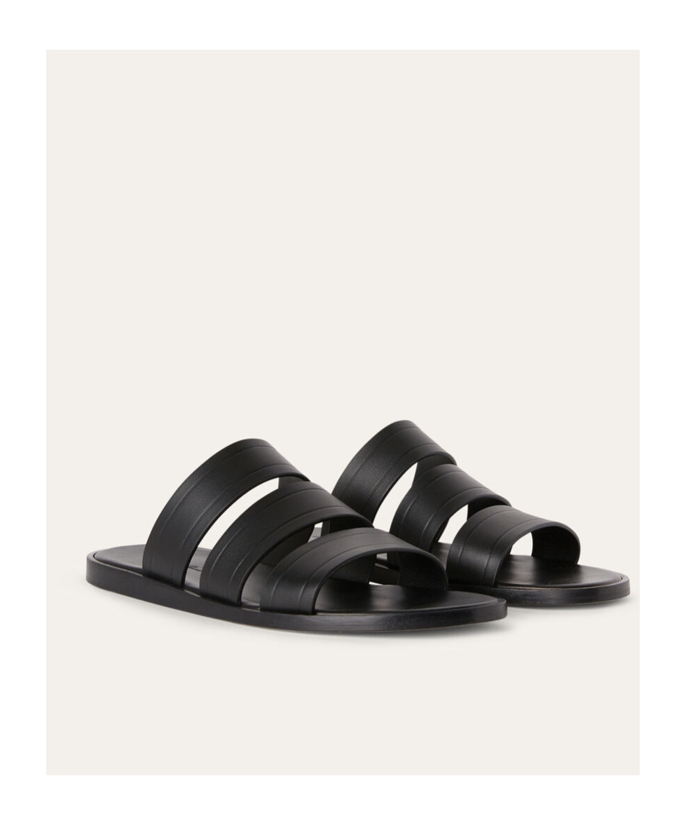 Loro Piana Naha Slippers In Black