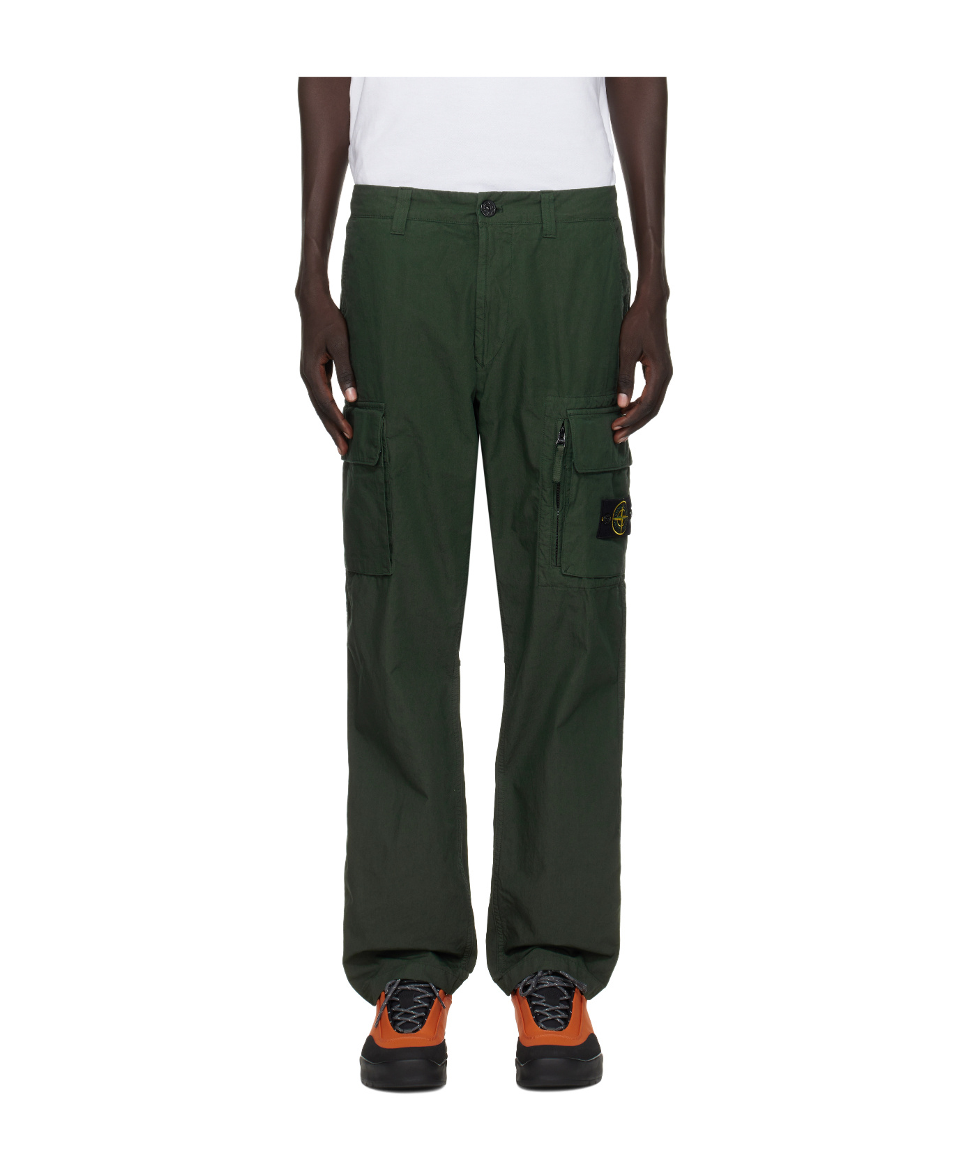 Stone Island Work Casual Pants In Green