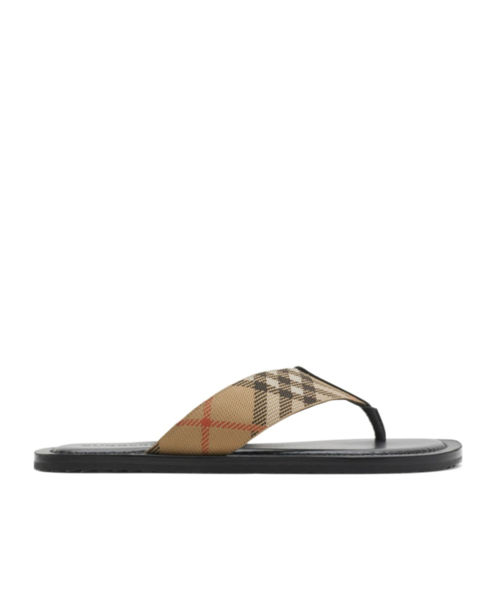 Burberry Pavilion Check Sandal In Green