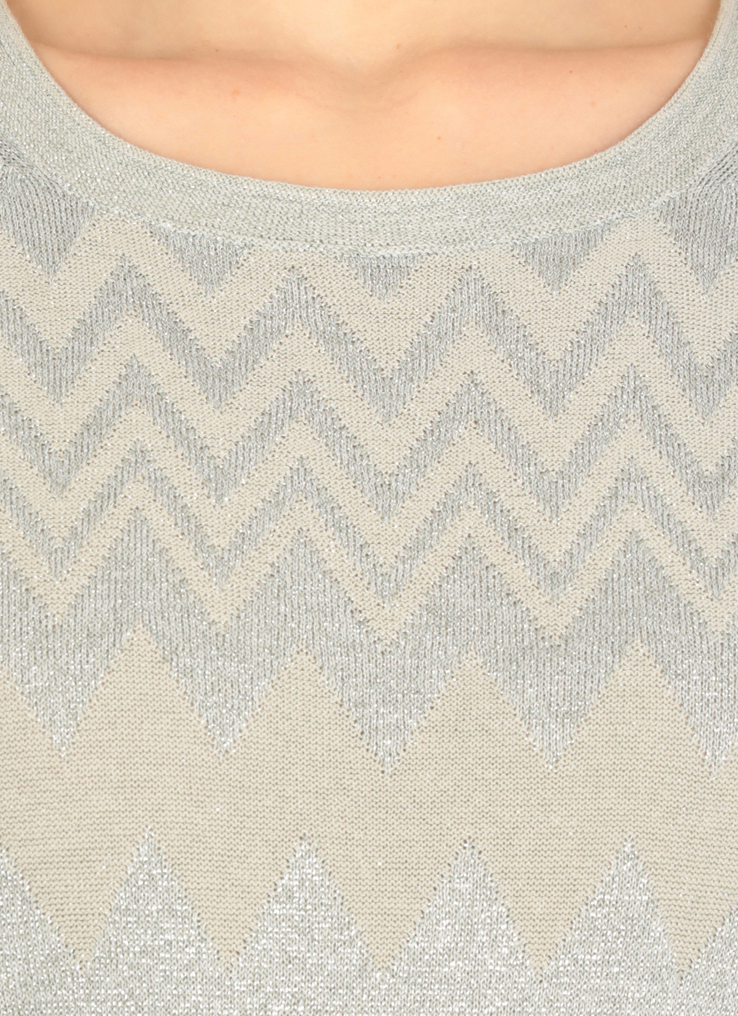 D Exterior D.exterior Zigzag Belted Dress In Gray