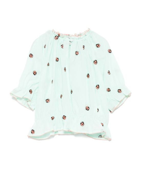 Stella Mccartney Ladybug Embroidered Blouse In White
