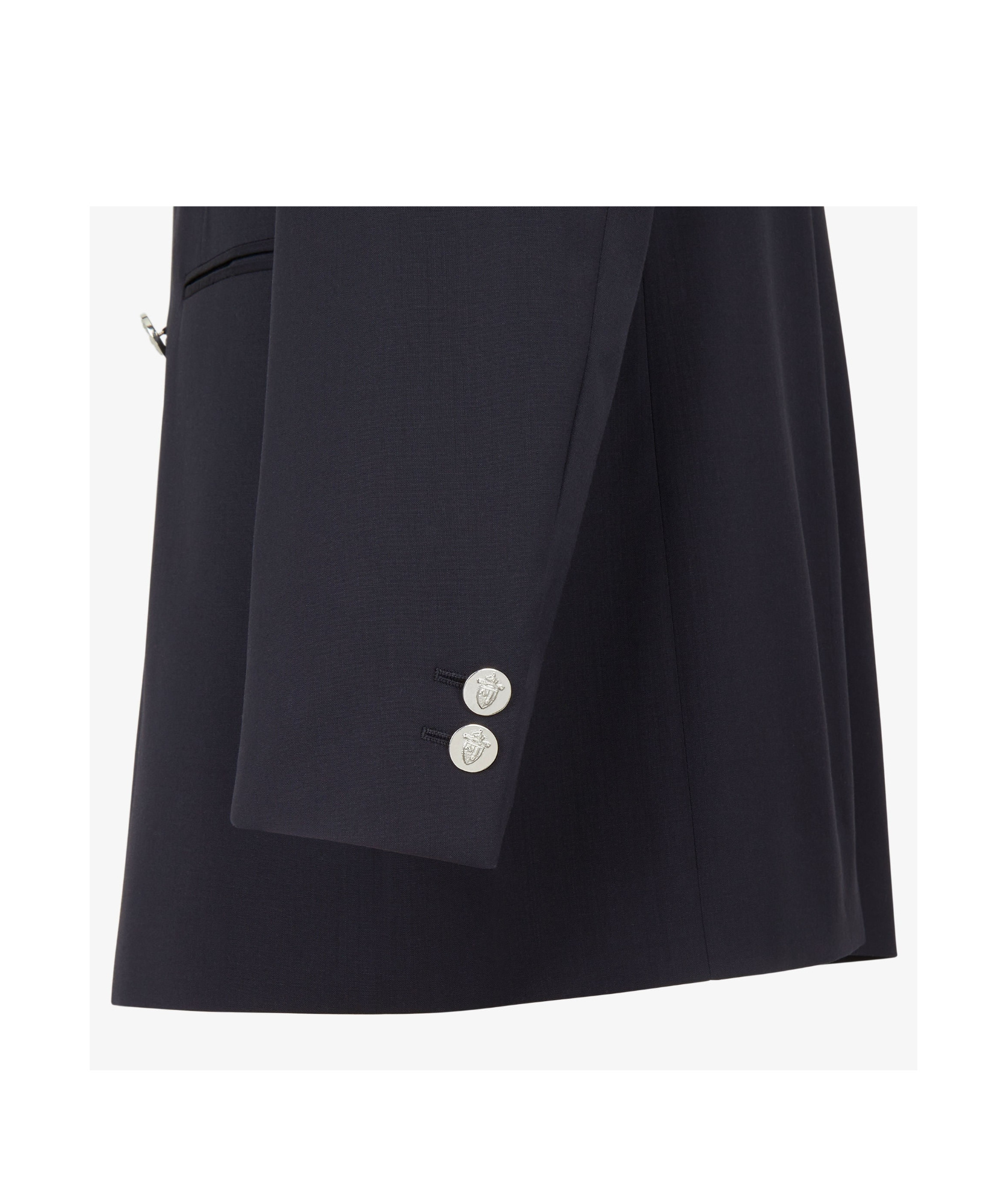 Fendi Straight-cut Double Breasted Wool Jacket Clothing In Black