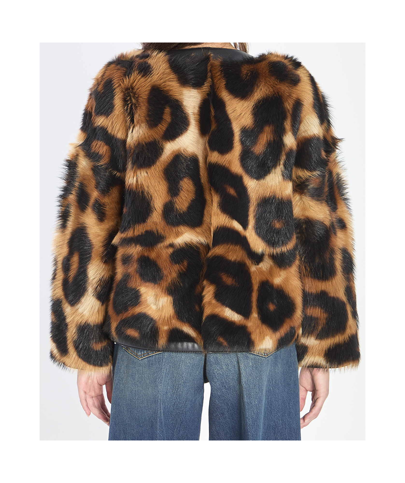 Loewe Leopard-print Shearling Jacket In Brown