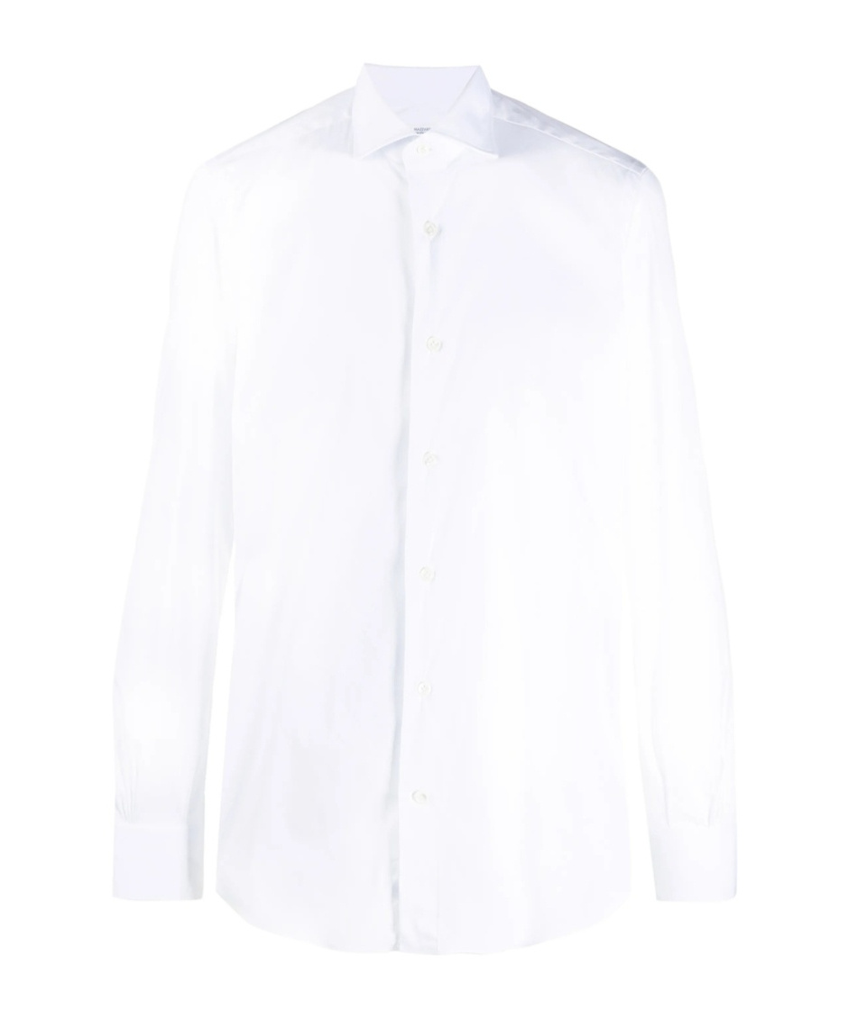 Mazzarelli Lapel Long Sleeve Shirt In White