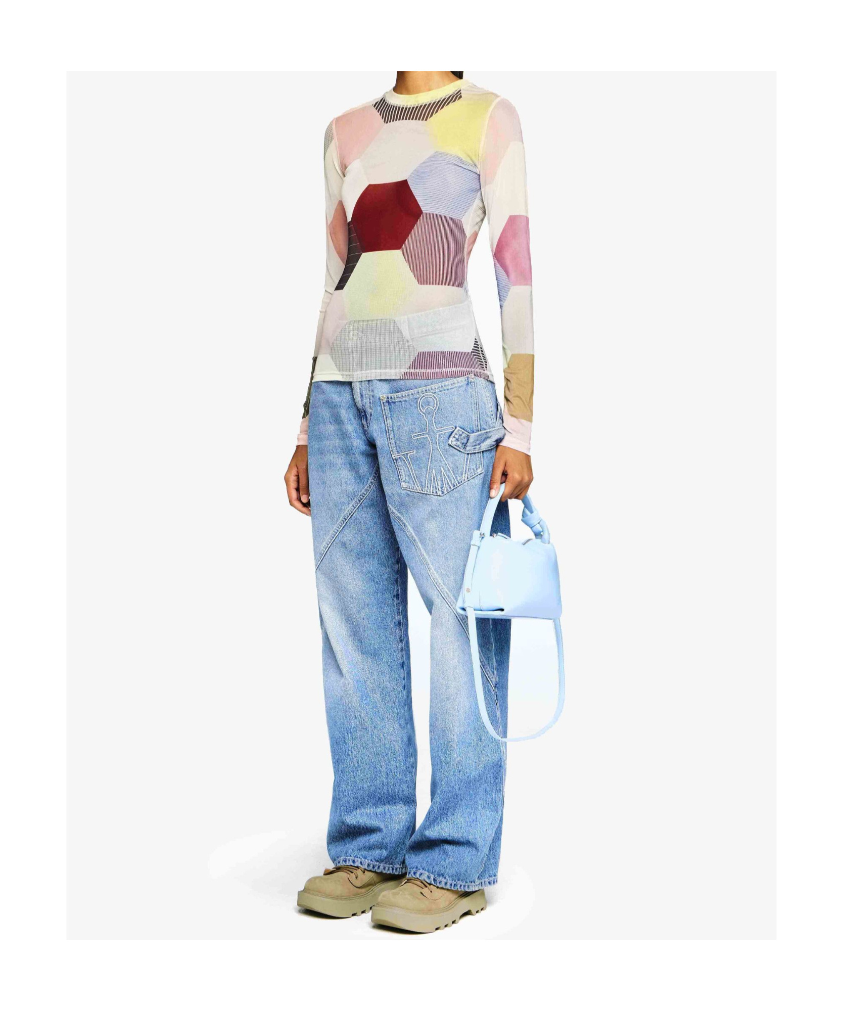 Jw Anderson Jwa Corner Bag - Leather Top Handle Bag In Blue