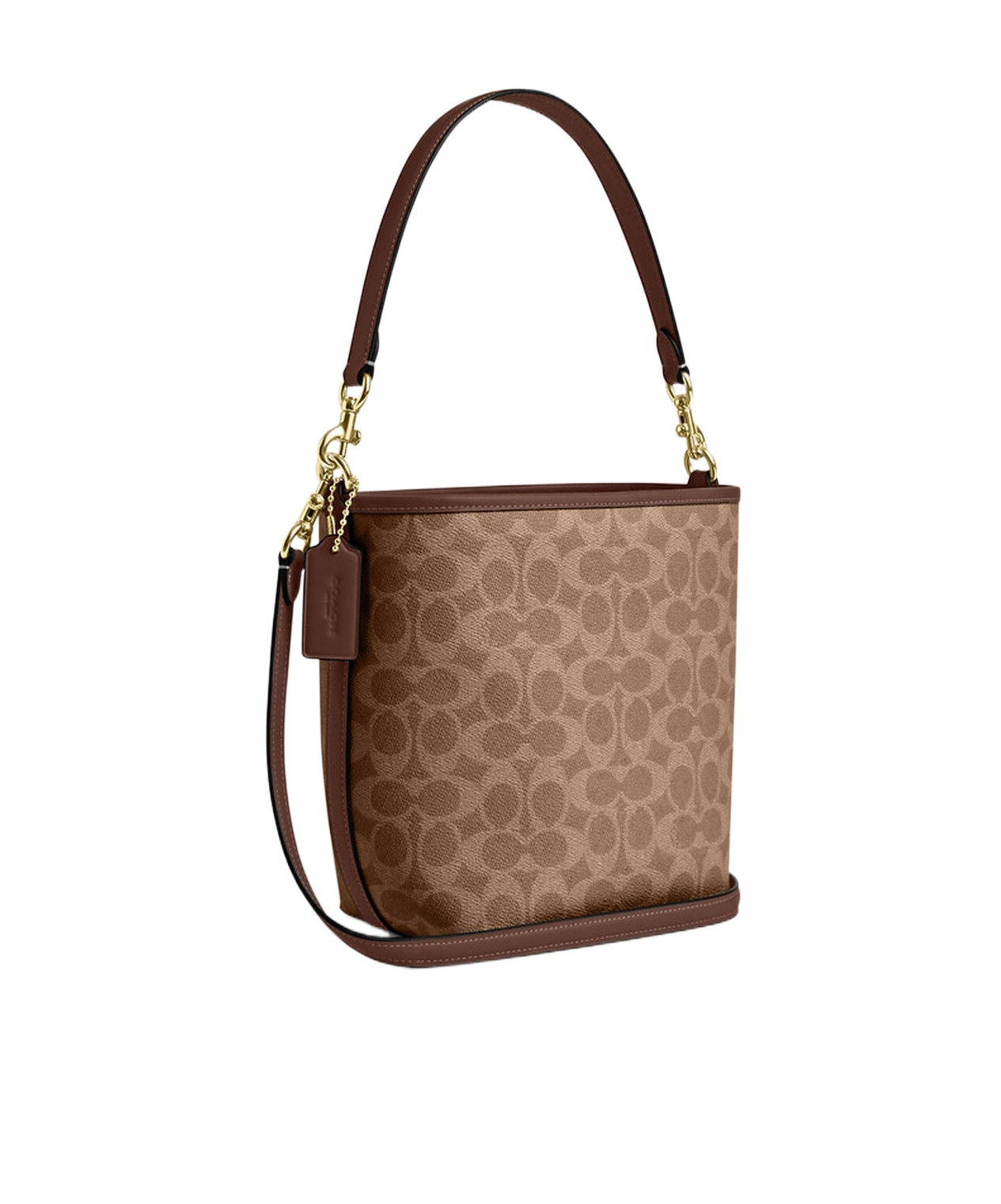Coach City Large Bucket Bag In Signature Canvas In Brown
