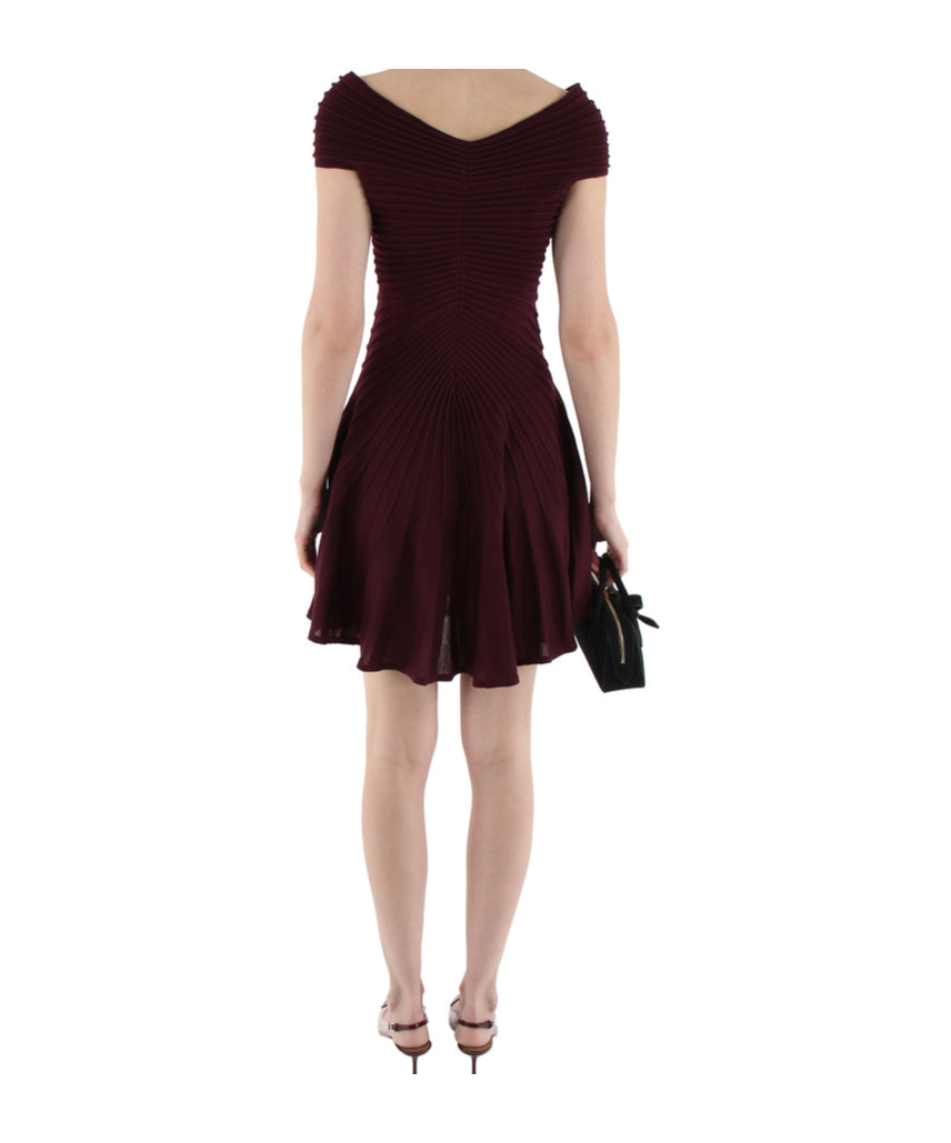 ALAÏA V-NECK MINI DRESS 