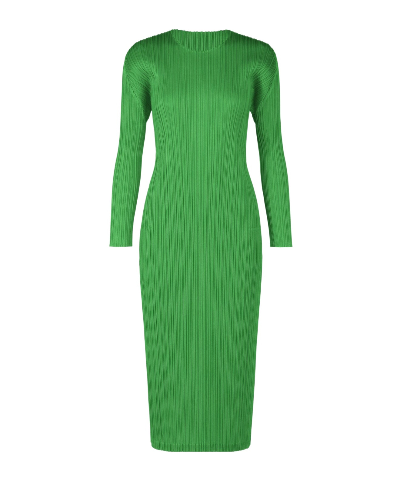 Issey Miyake Monthly Colors: February Midi Dress In Green