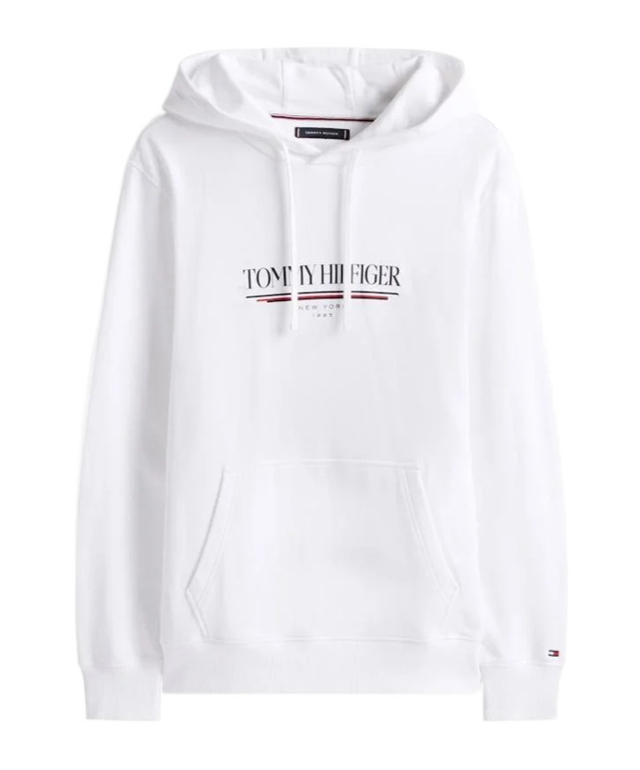 Tommy Hilfiger Long Sleeve Hooded Sweatshirt In White