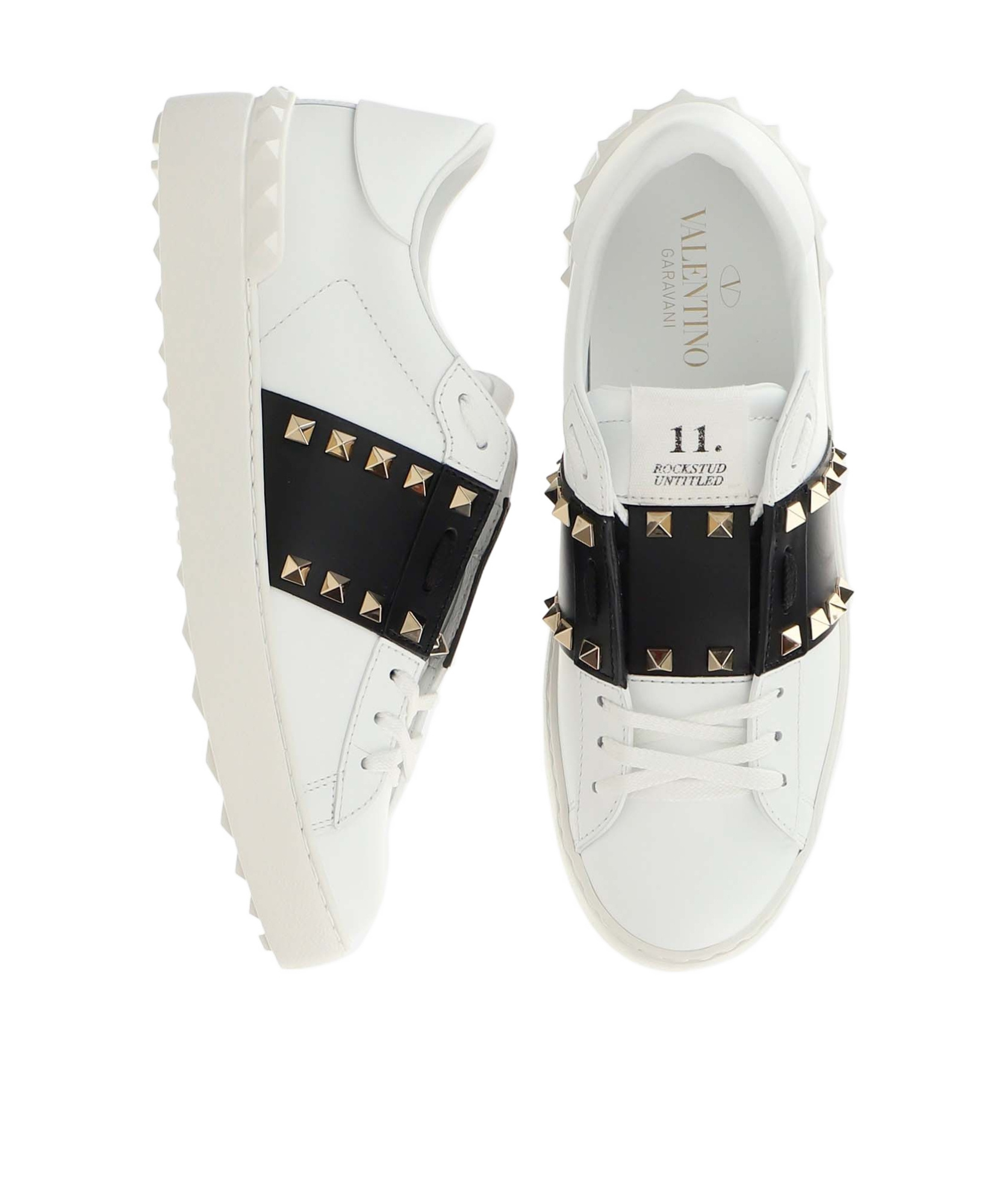 Valentino Open Low-top Slip-on Sneakers In White