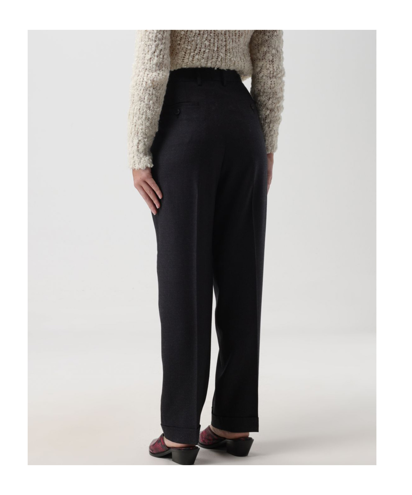 INCOTEX BELT-LOOP CASUAL PANTS