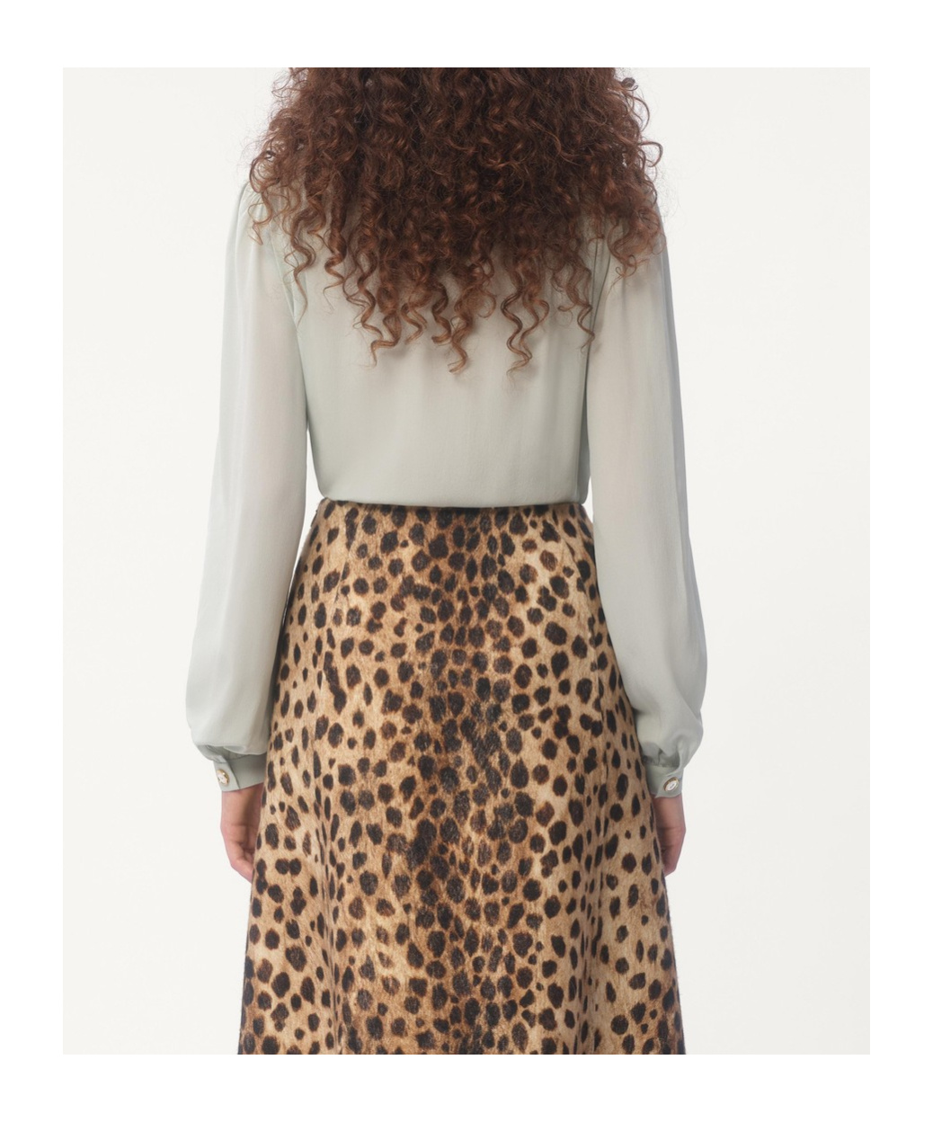 Valentino Crepe Shirt With High Neck And Ruffled Neckline In White