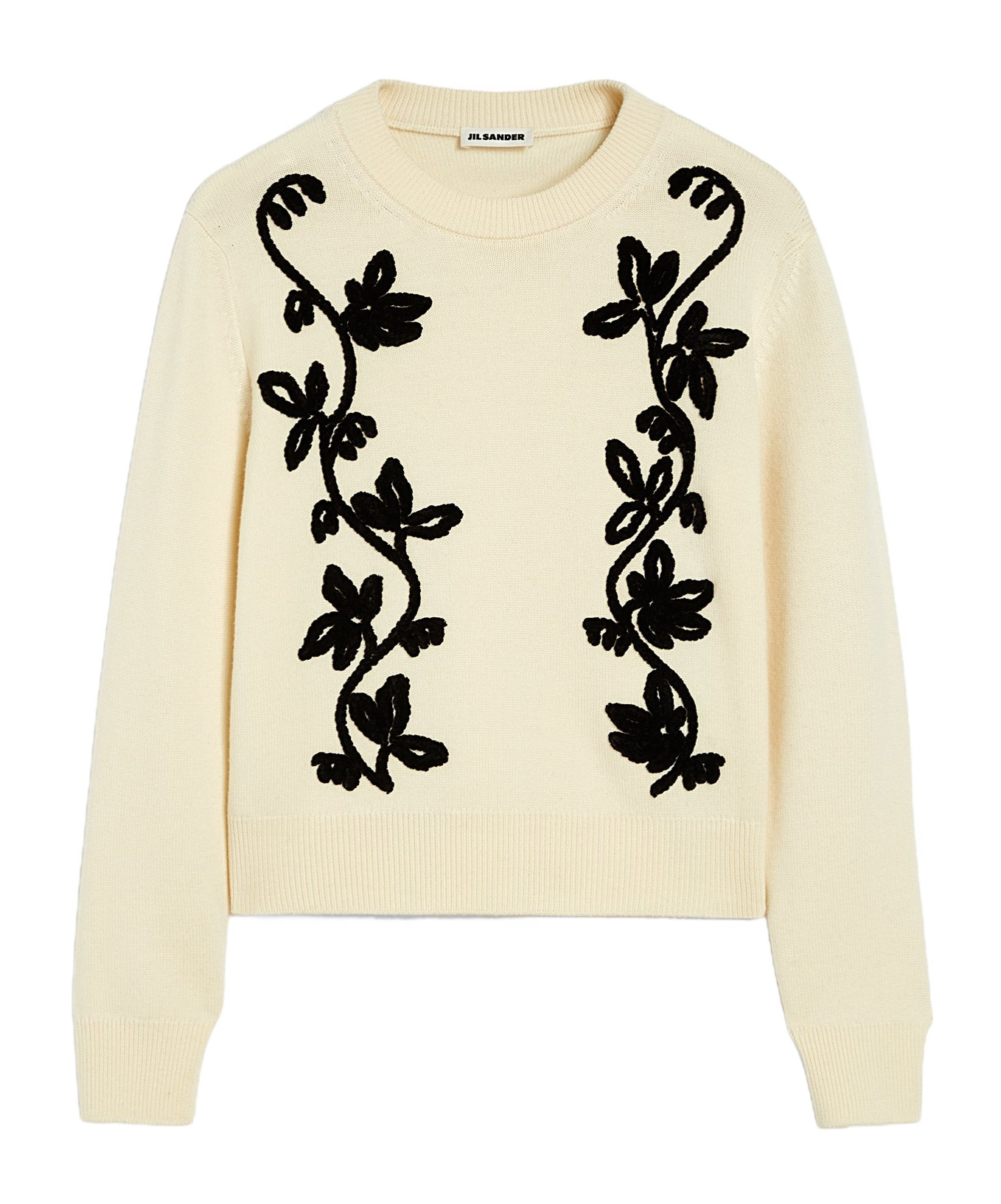 Shop Jil Sander Wool Embroiderd Sweater