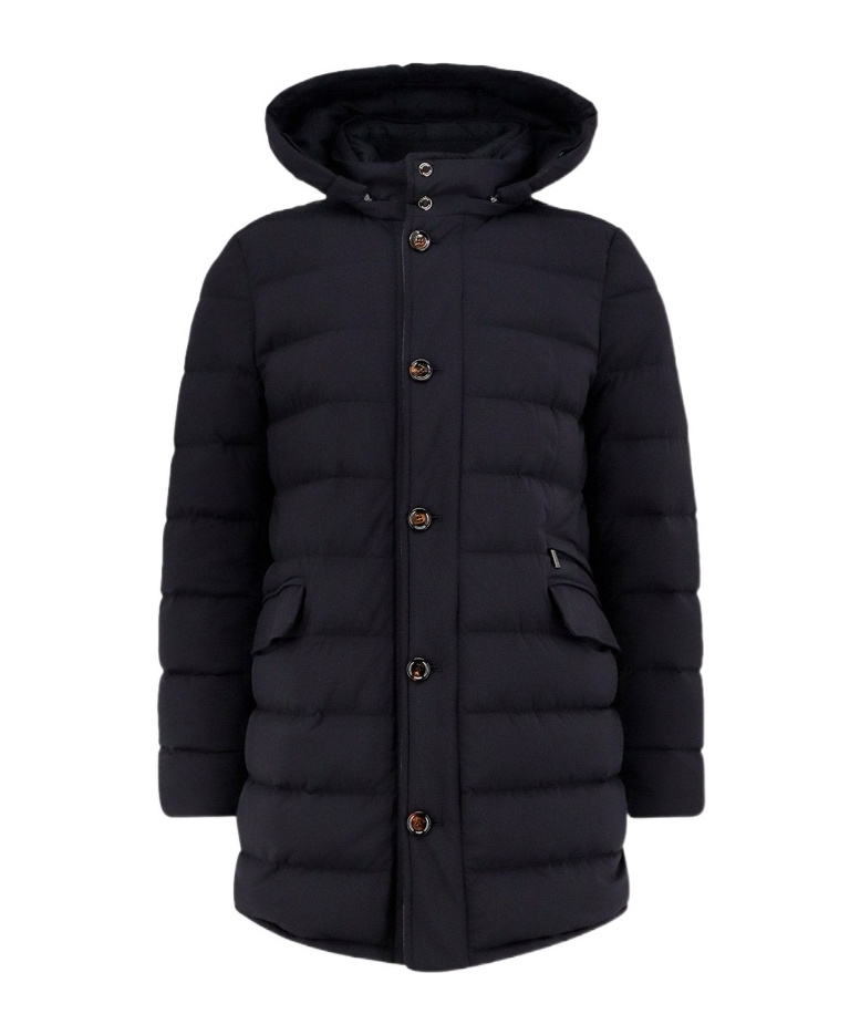 Moorer Calandri-kn Down Jacket With Removable Hood In Black