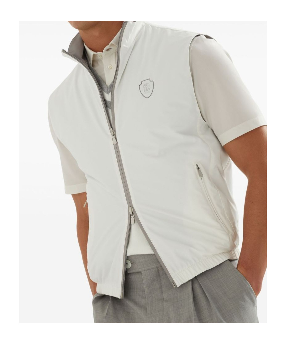Brunello Cucinelli Zippered Vest In White
