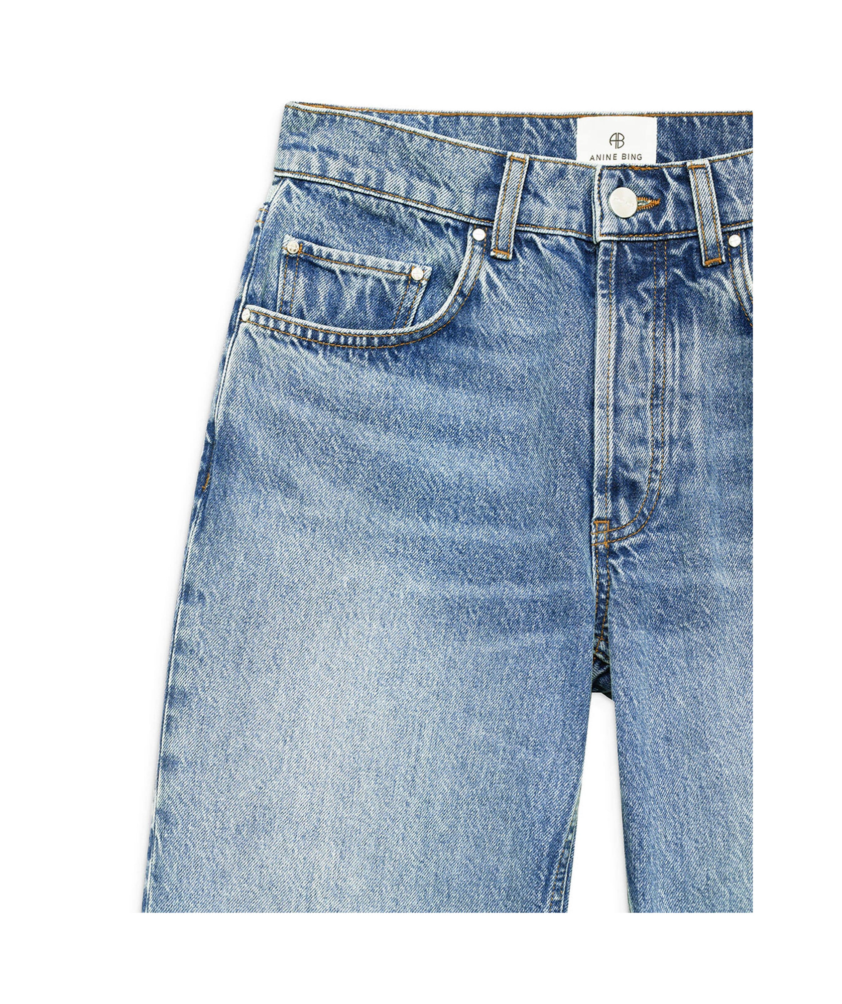 Anine Bing Benson Jeans In Blue