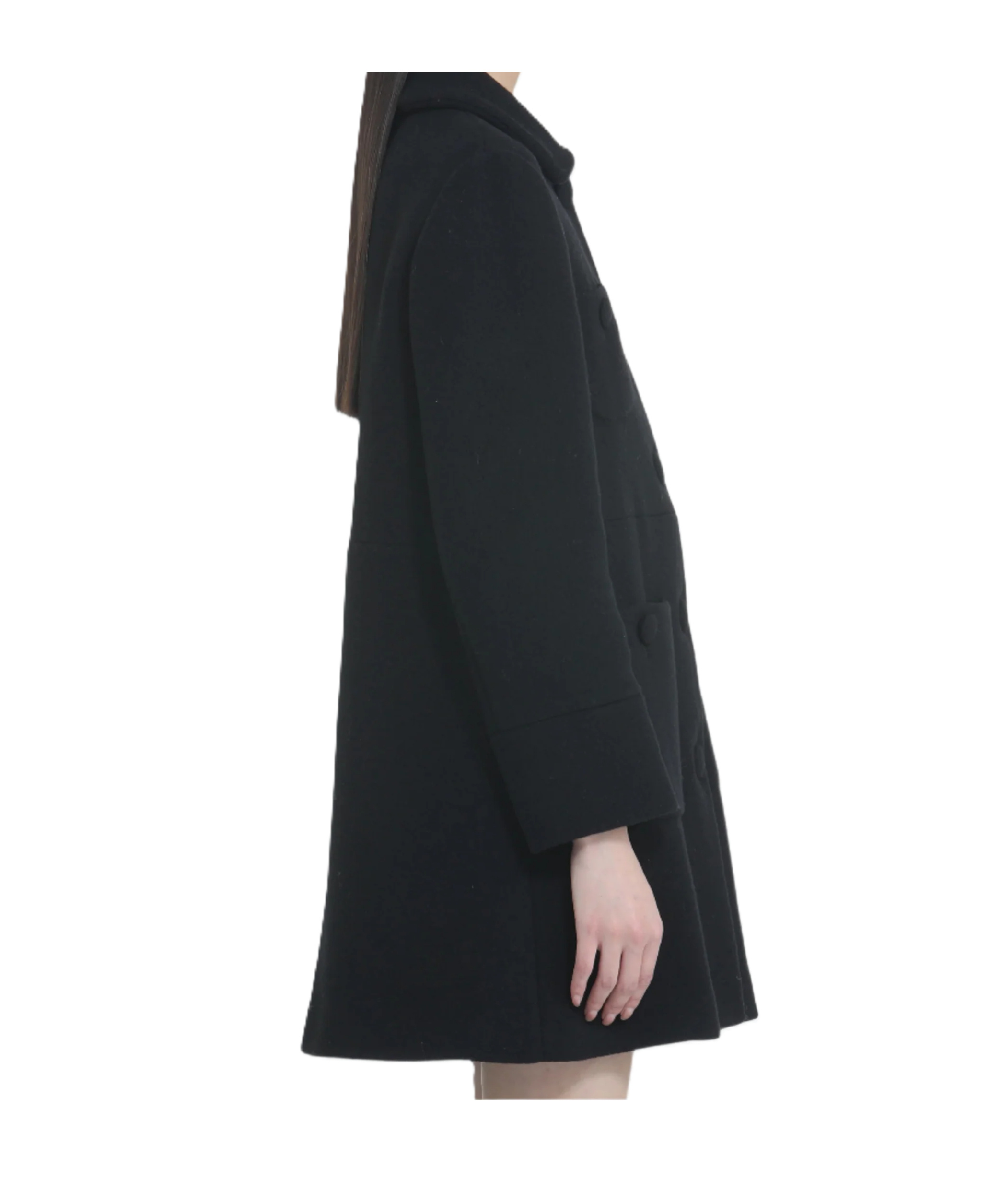 N°21 Single-breasted Coat In Black