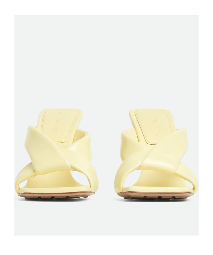 Bottega Veneta Criss Cross Padded Leather Slide Sandals In Nude