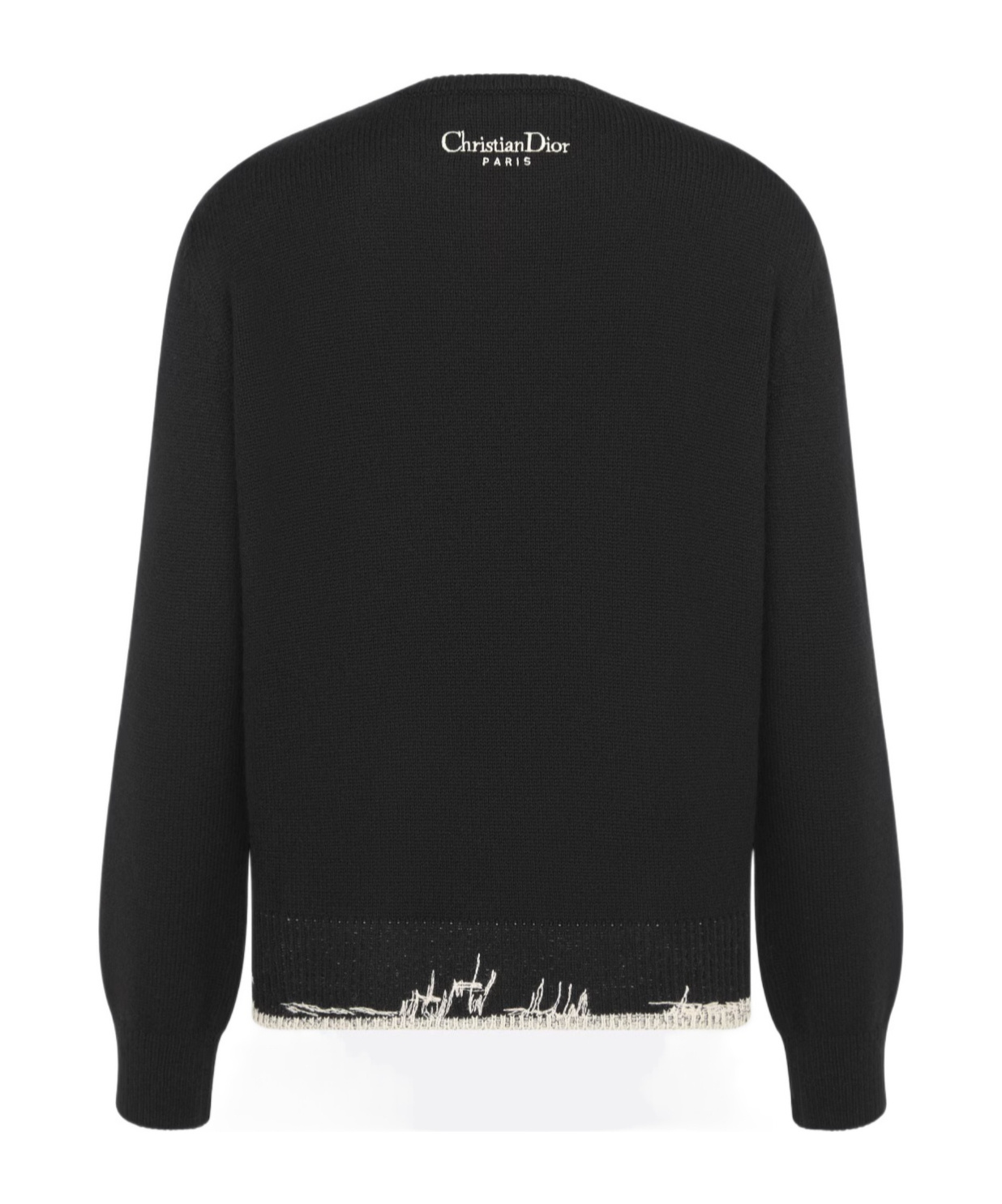 Dior Pattern Cashmere Sweater In Black