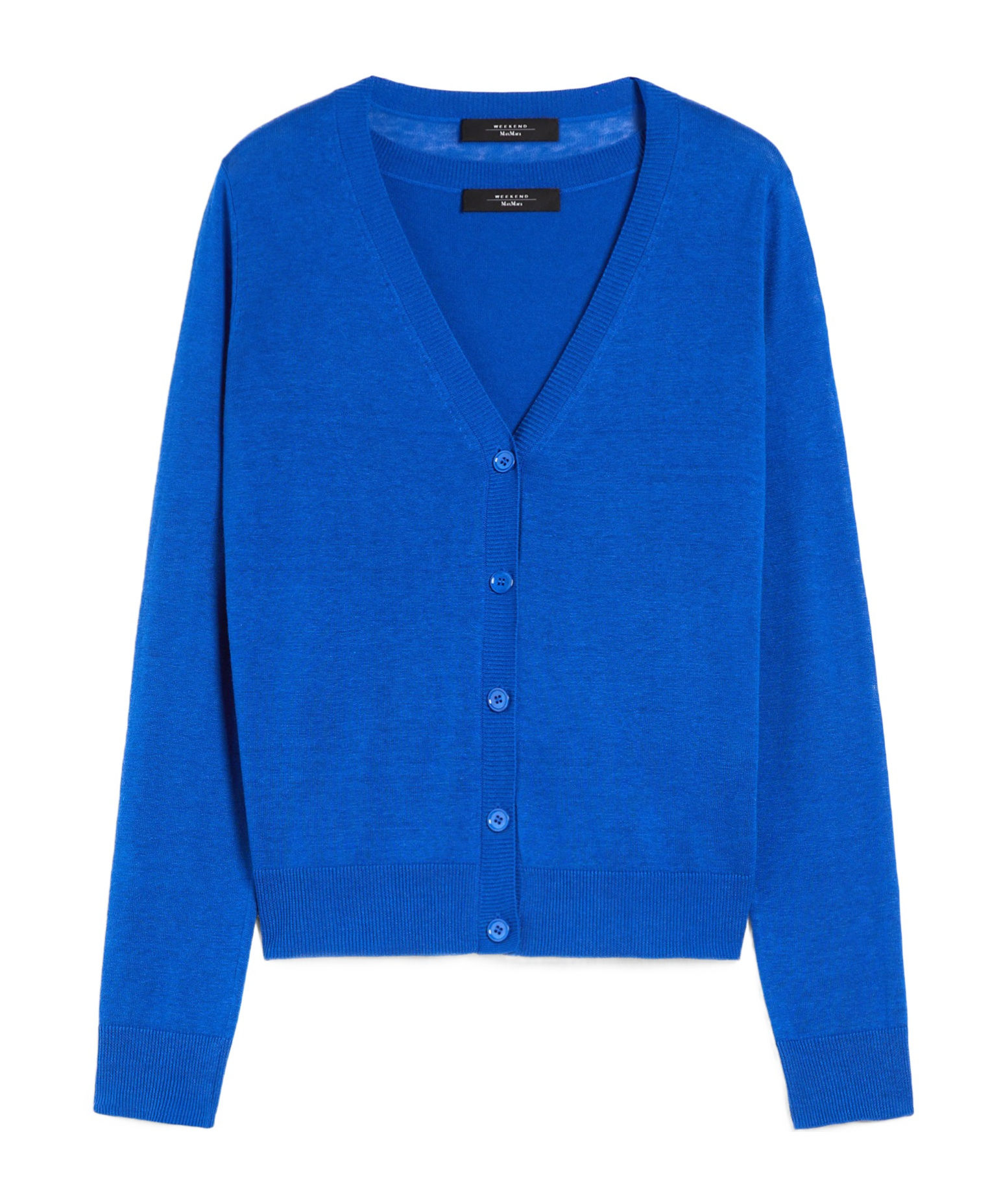 Weekend Max Mara Long-sleeved Cardigan And Vest Combination Two-piece Set In Blue