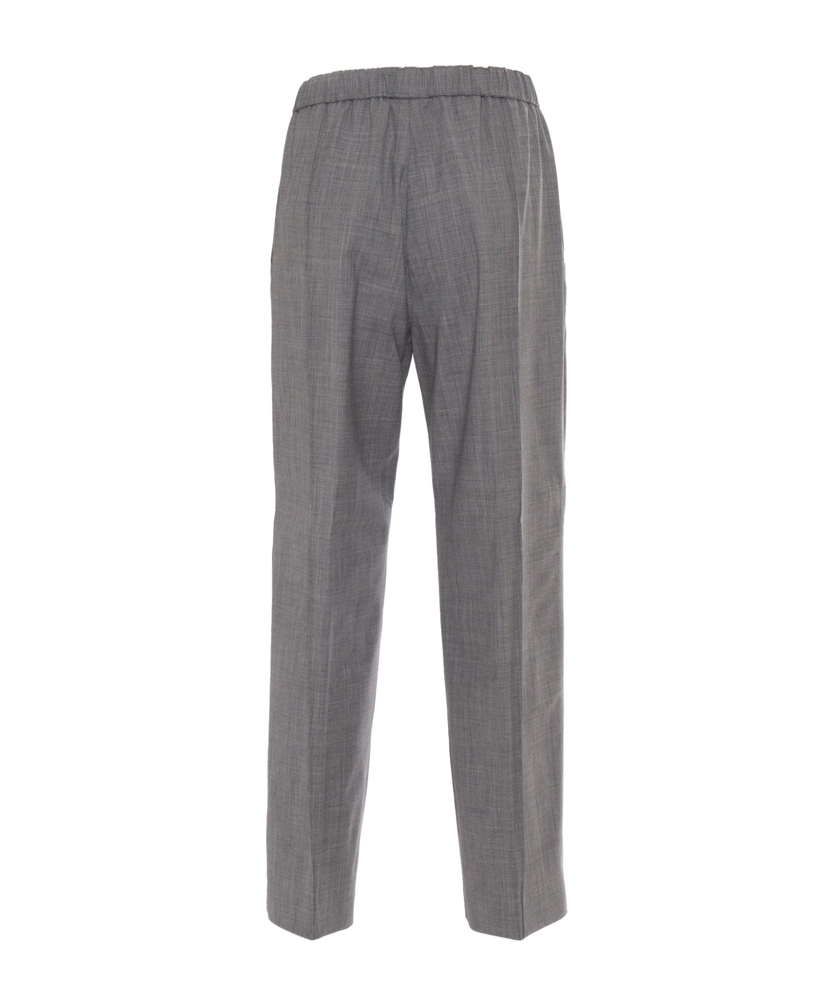Fabiana Filippi Bistretch Wool Jogging Trousers With Filo Diamante In Gray