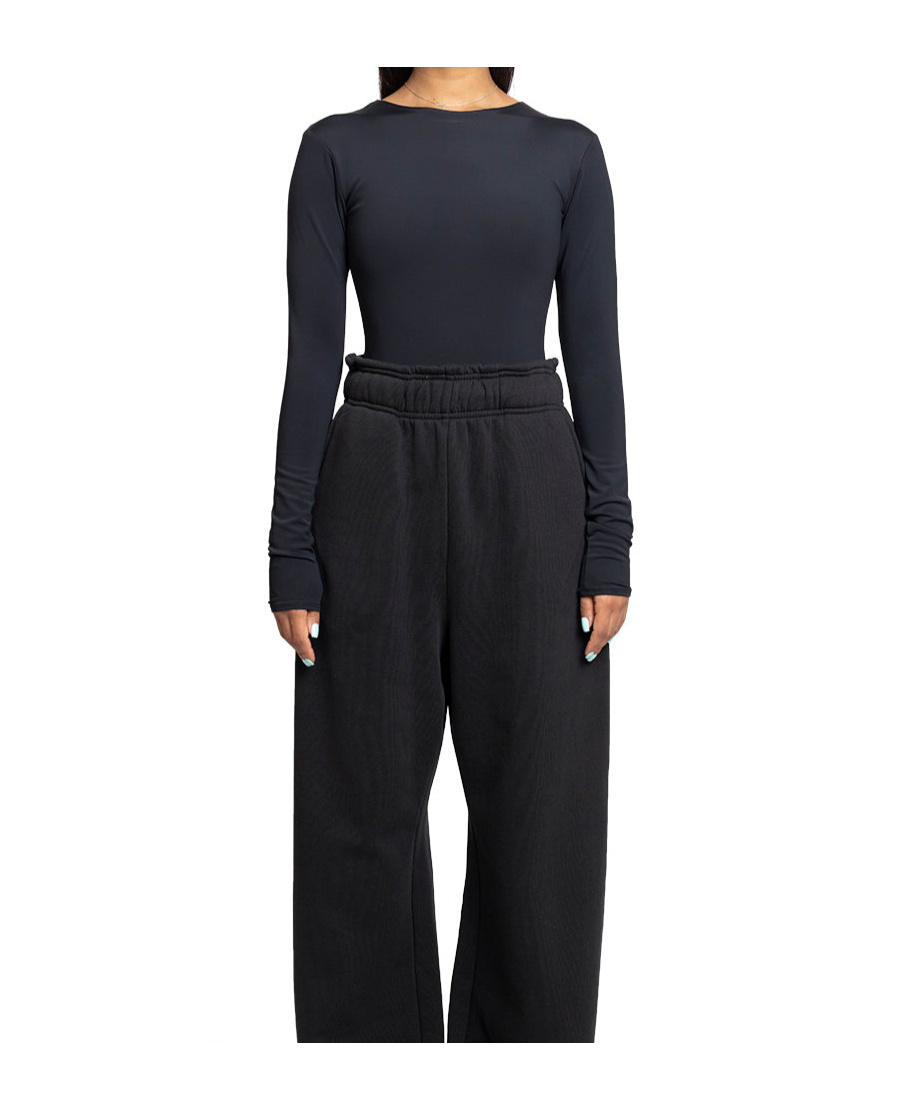 Entire Studios Bodysuit Nylon Spandex Soot In Black