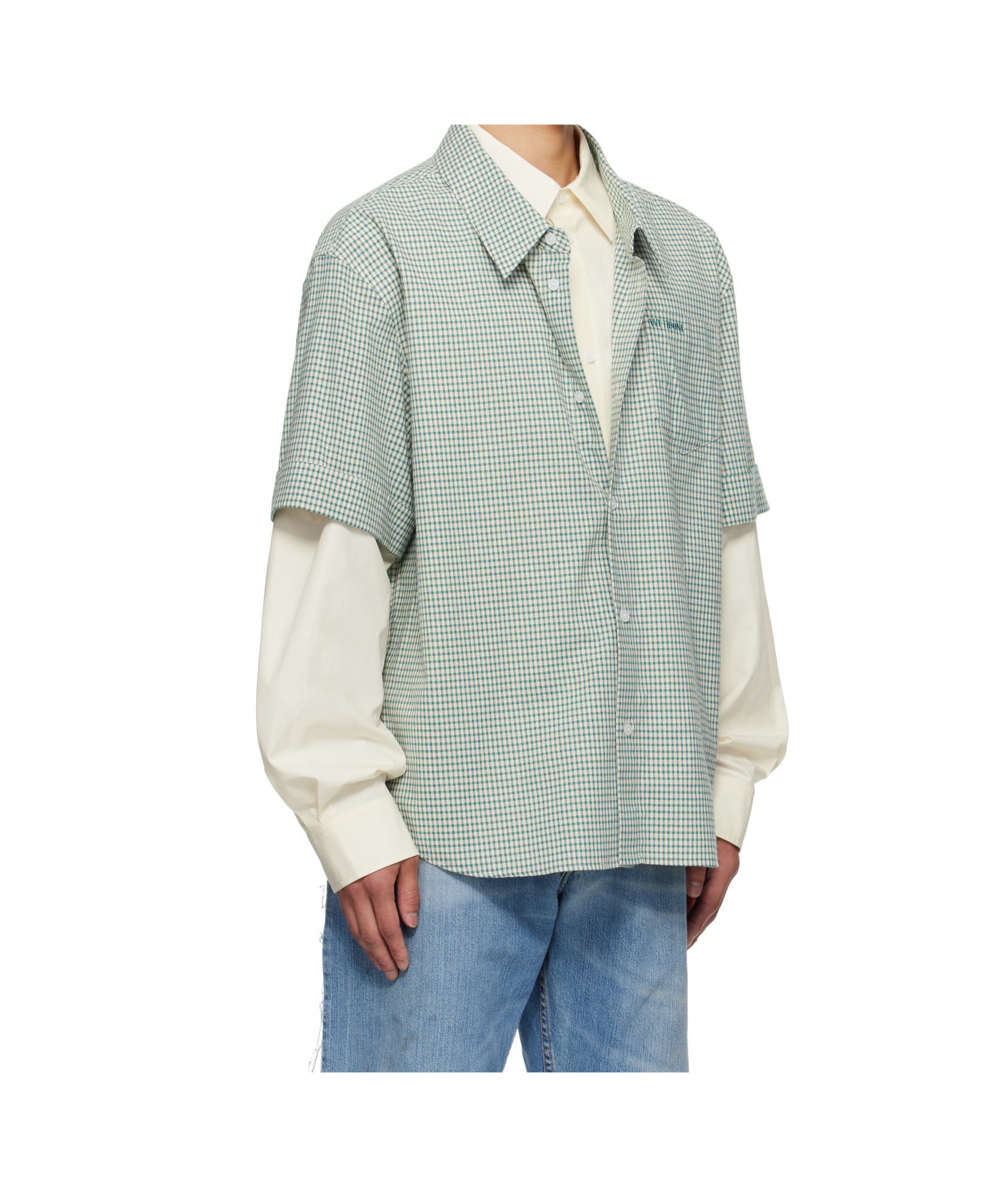 We11 Done Detachable Sleeves Shirt In Gray