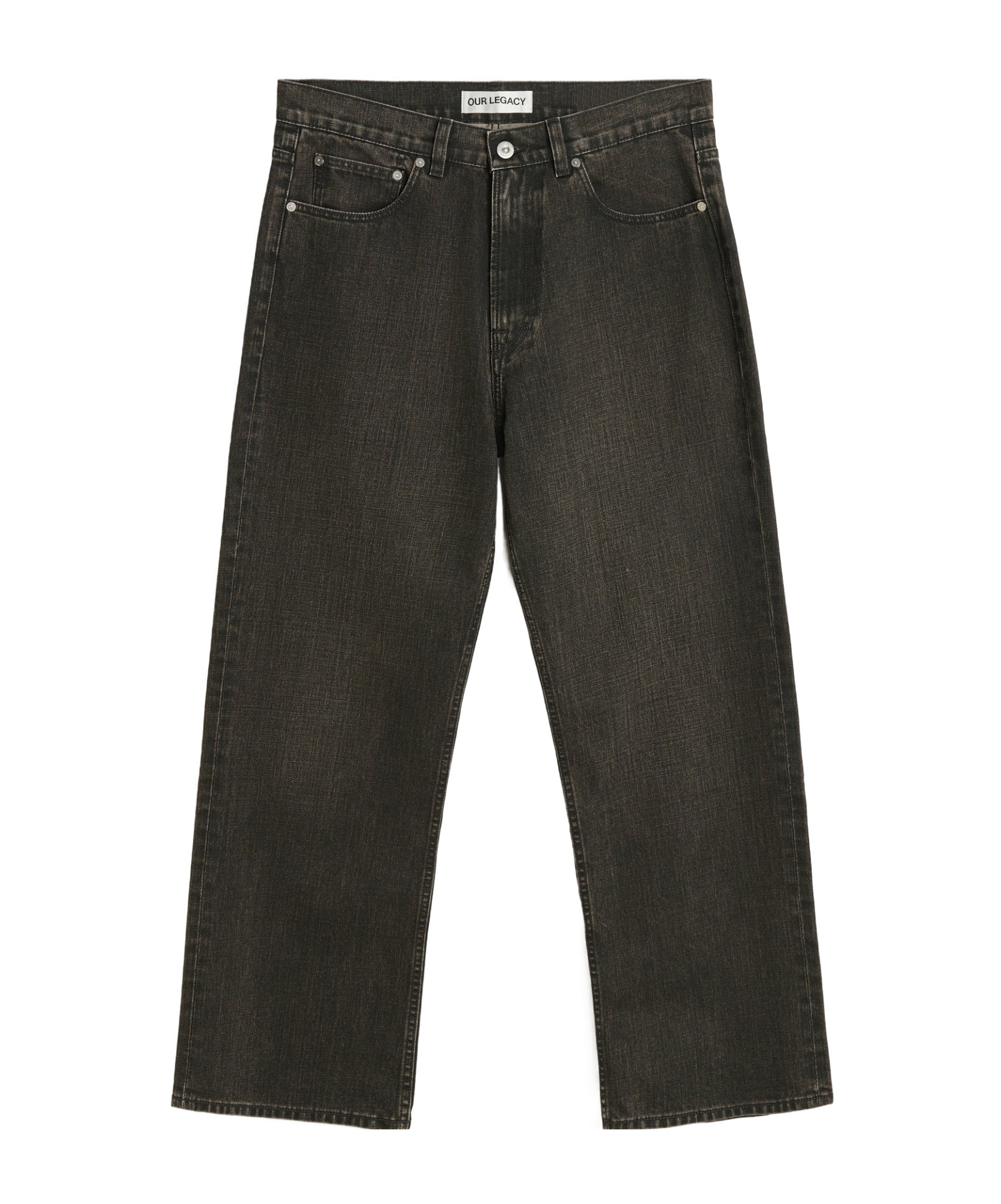 Our Legacy Straight Trousers With Belt Loops And Five-pocket Design In Black