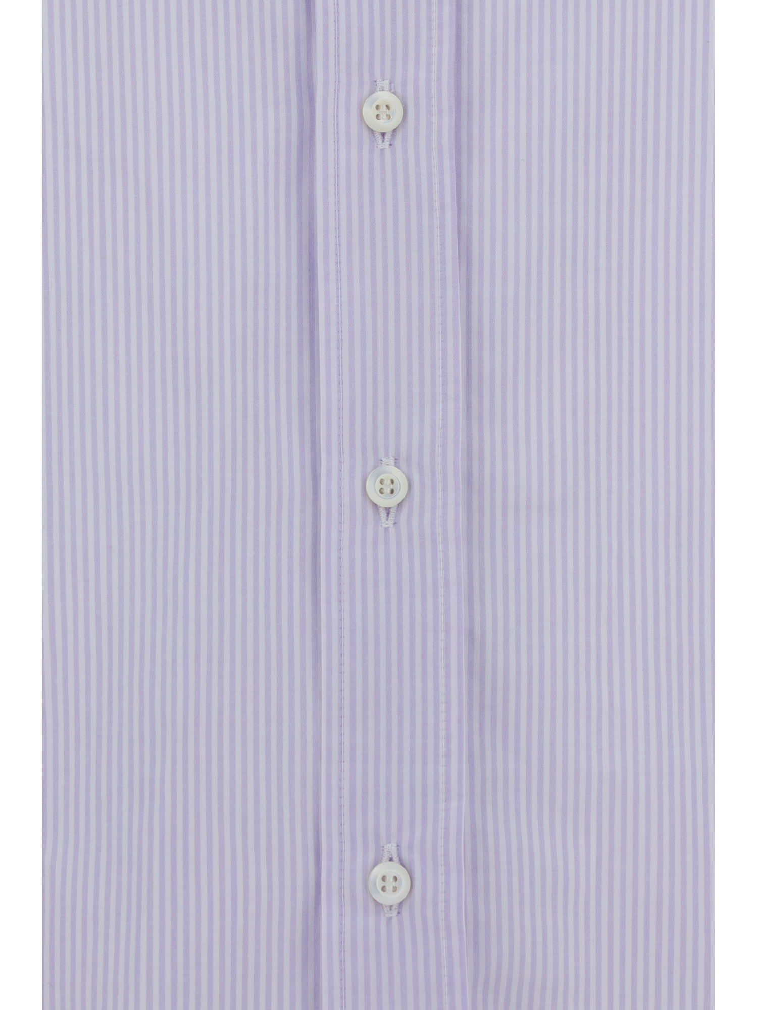 Brunello Cucinelli Striped Cotton Shirt Button-down Collar In Gray