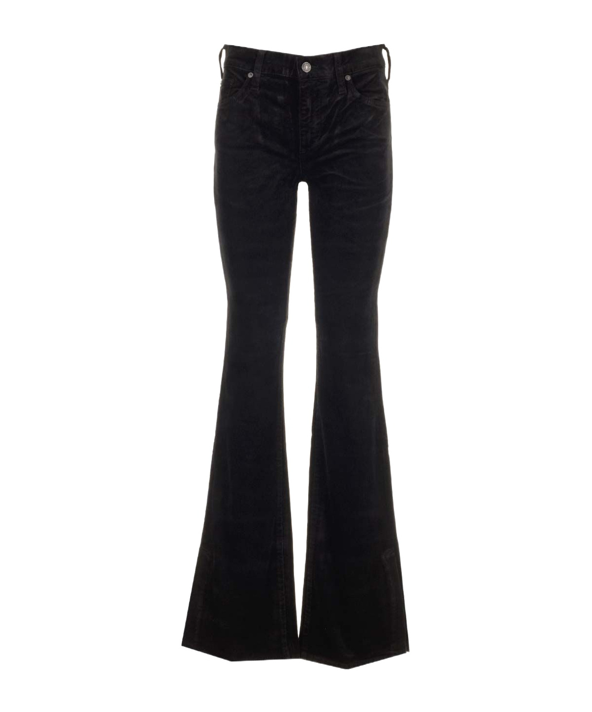 7 For All Mankind Corduroy Trousers Jeans Black In Black