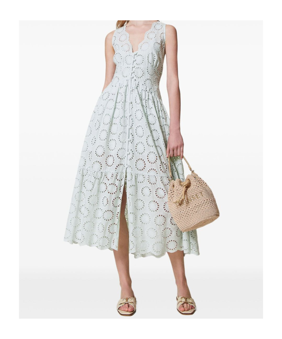 Shop Twinset Woven Cotton Dress