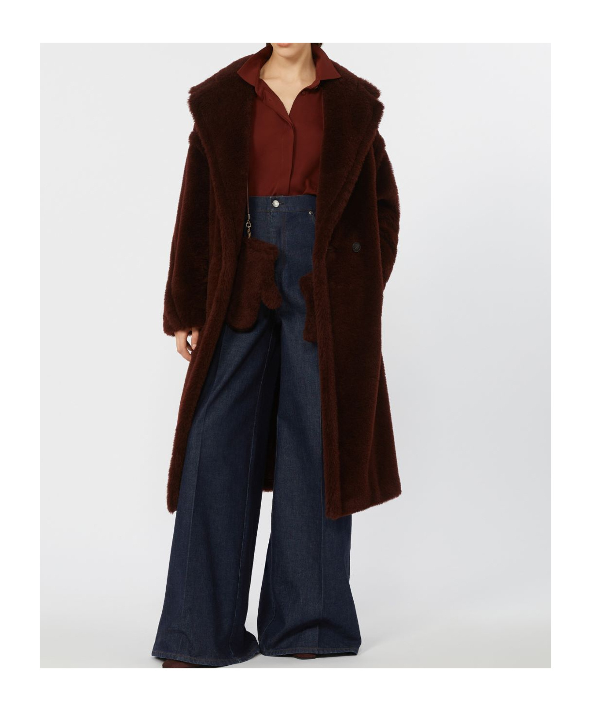 Max Mara Teddy Bear Icon Coat In Alpaca And Wool In Multi