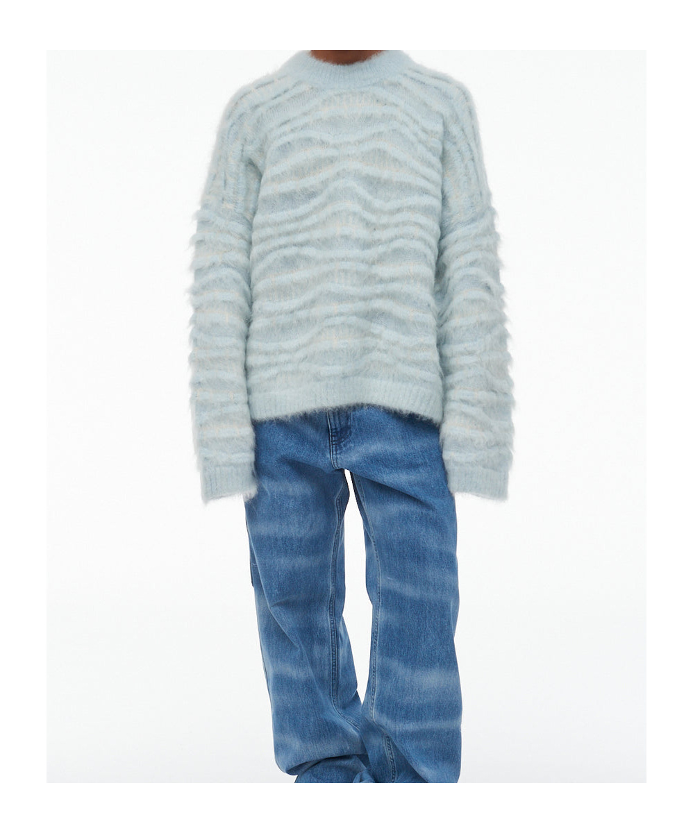 Bonsai 3d Brushed Sweatshirt In Blue