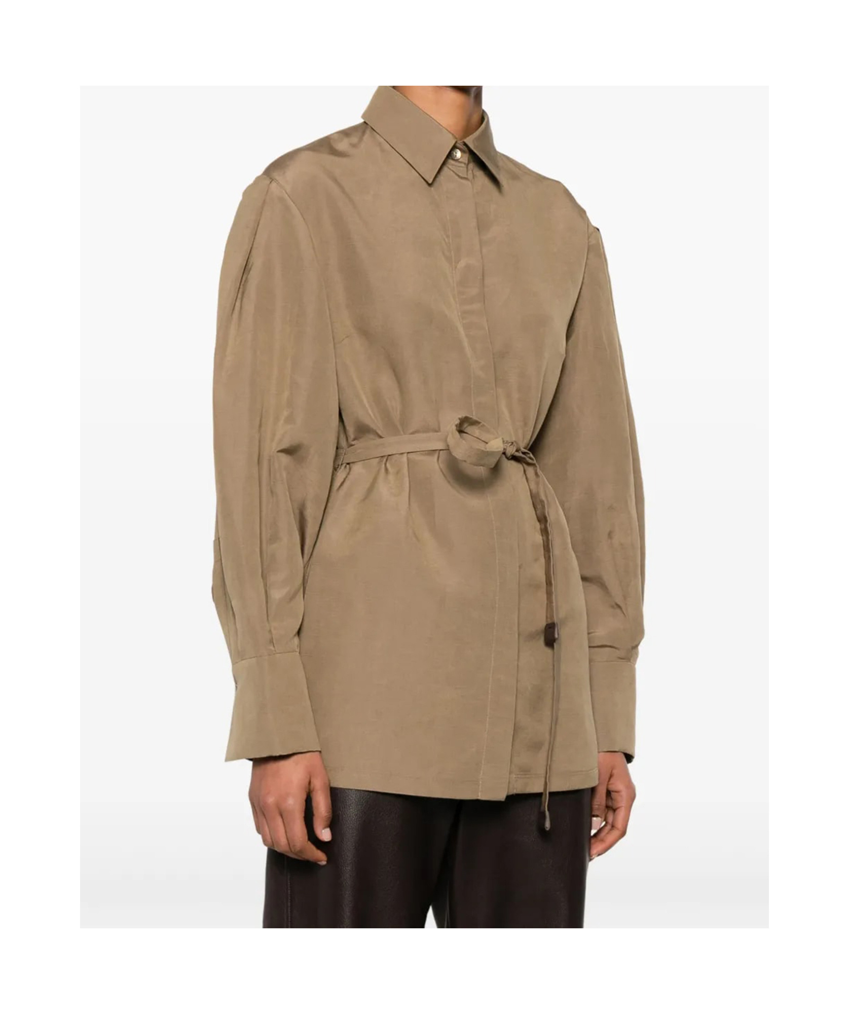 Max Mara Long Sleeve Casual Jacket In Nude