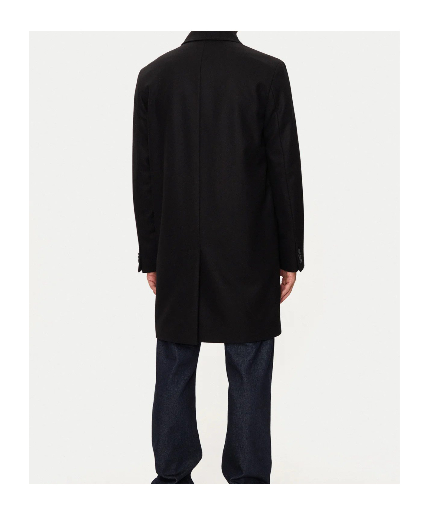 Hugo Boss Long-sleeved Coat In Black