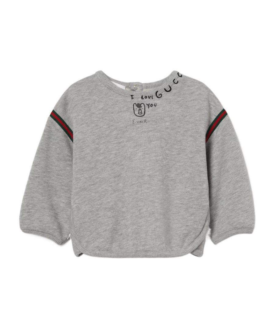 Gucci X Euan Roberts Web-stripe Sweatshirt In Gray