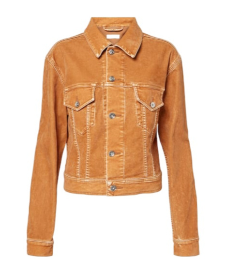 Rabanne Single-breasted Denim Jacket In Brown