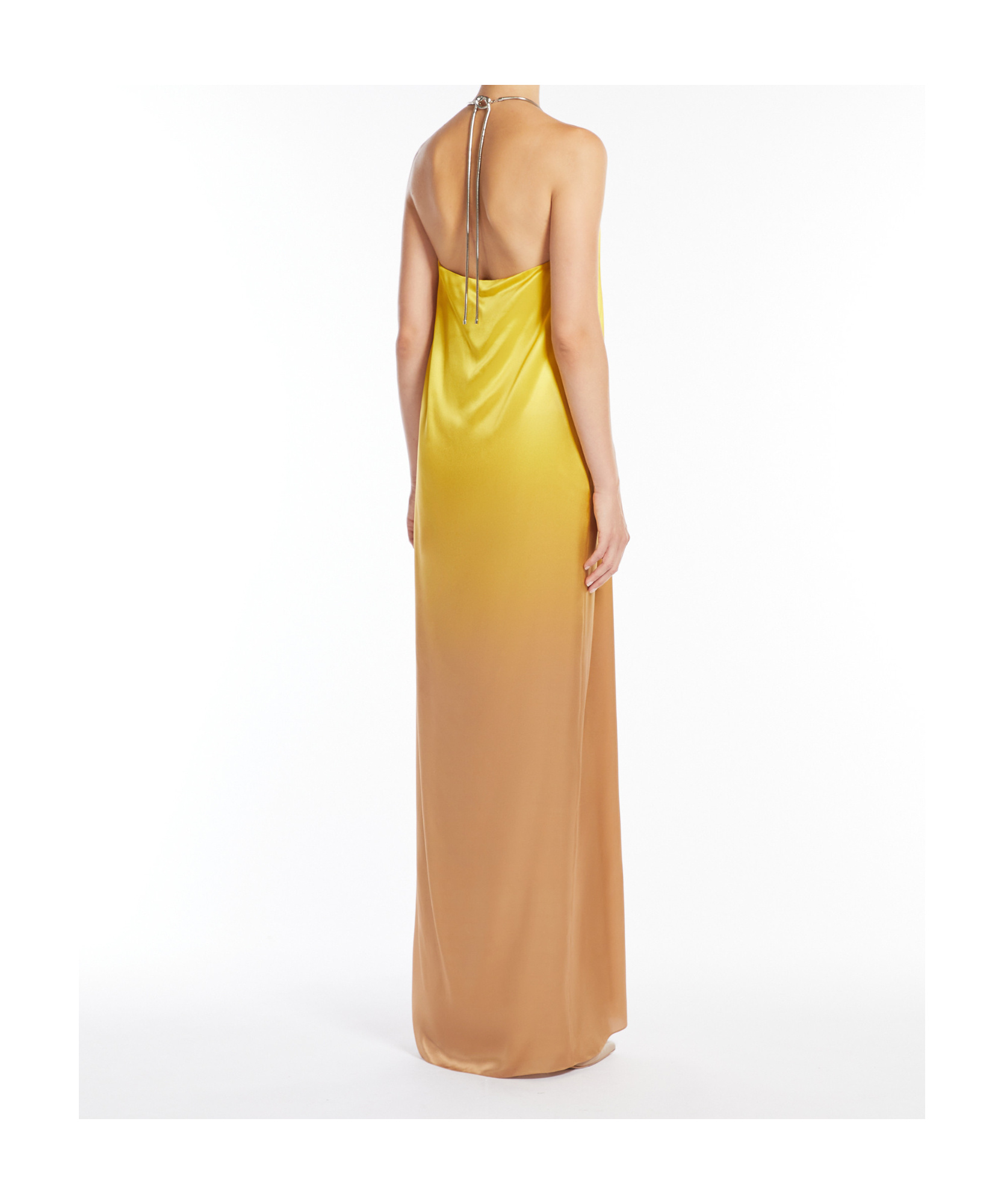 Max Mara Halter Neckline Backless Dress In Multi